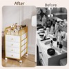 Rolling Makeup Organizer Cart, Under Desk Storage Cart with 4