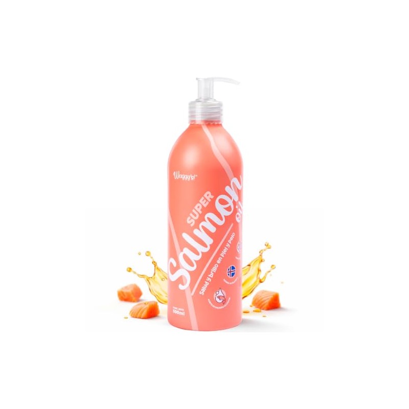 Waggys Super Aceite de Salmón Suplemento de Omega 3 para