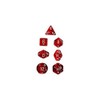 CHESSEX TRPGダイス/サイコロ Translucent Polyhedral(多面体) Red w/white 7個セット