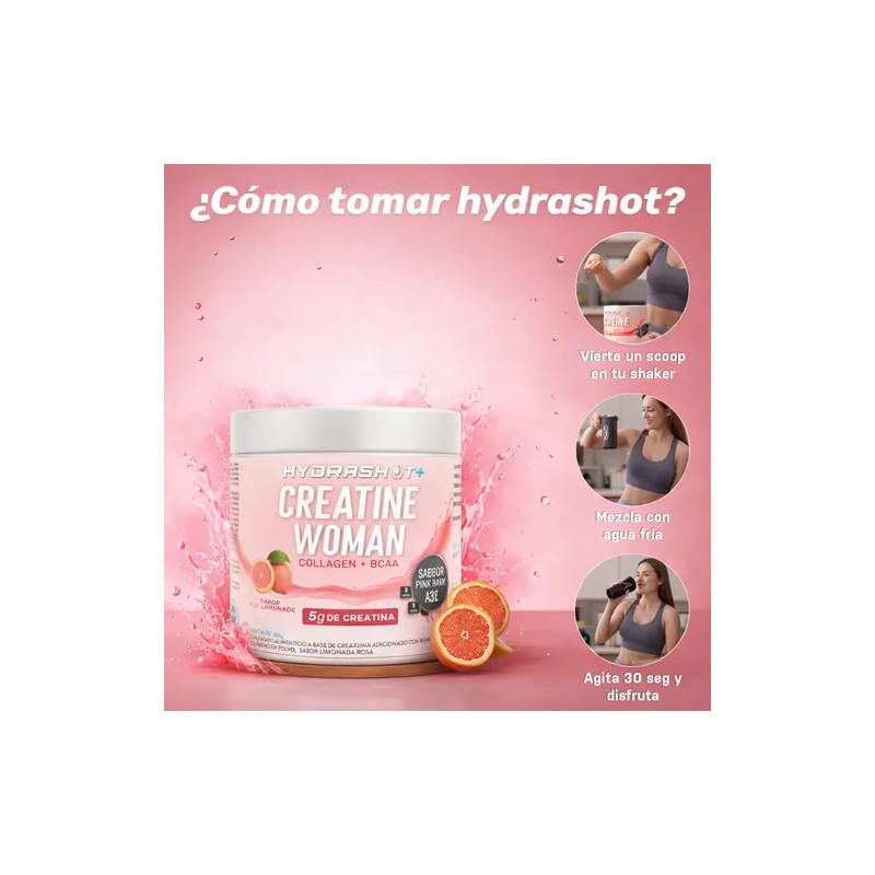 Creatina 5g Bcaacolgeno Splash Hydrashot Hydramatrix 300g Limonada Rosa