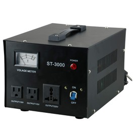 YaeCCC ST-3000 Voltage Transformer Converter Regulator with Voltage Meter - Step Up/Down - 110V/220V - Circuit Breaker Protection