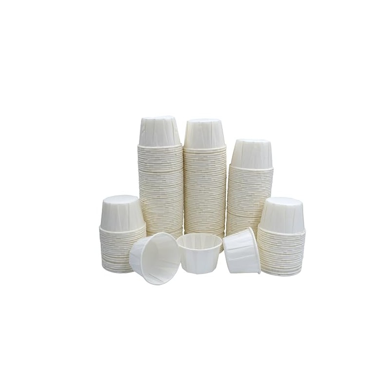 250 x 1oz/28ml Round Waxed Paper Souffle Pots, Ideal for