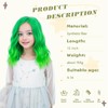 Green Wig for Kids - Short Wavy Synthetic Fiber Wig,