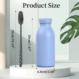 350ml Water Bottle Vacuum Insulated Bottle, Stainless Steel Sports Water Bottle, Double Walled BPA Free, Leak Proof Hot & Cold Drinks Water Coffee Milk, Home, Work, Gym & Travel (Blue)