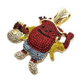 Hip Hop Iced out Gold Plated KOOL AID MAN Holding Money Bag Large Pendant