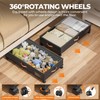 Under Bed Storage with Wheels,2-Pack Under Bed Storage Containers with