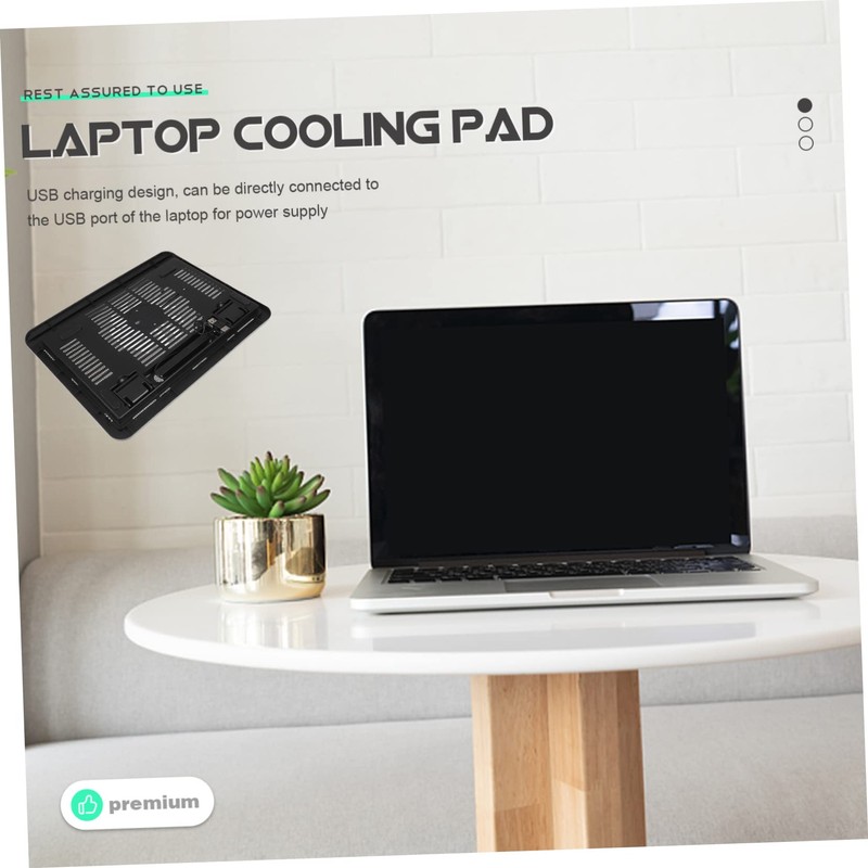 KOMBIUDA Quiet Laptop Cooling Pad Anti-Slip Design Portable Stand for