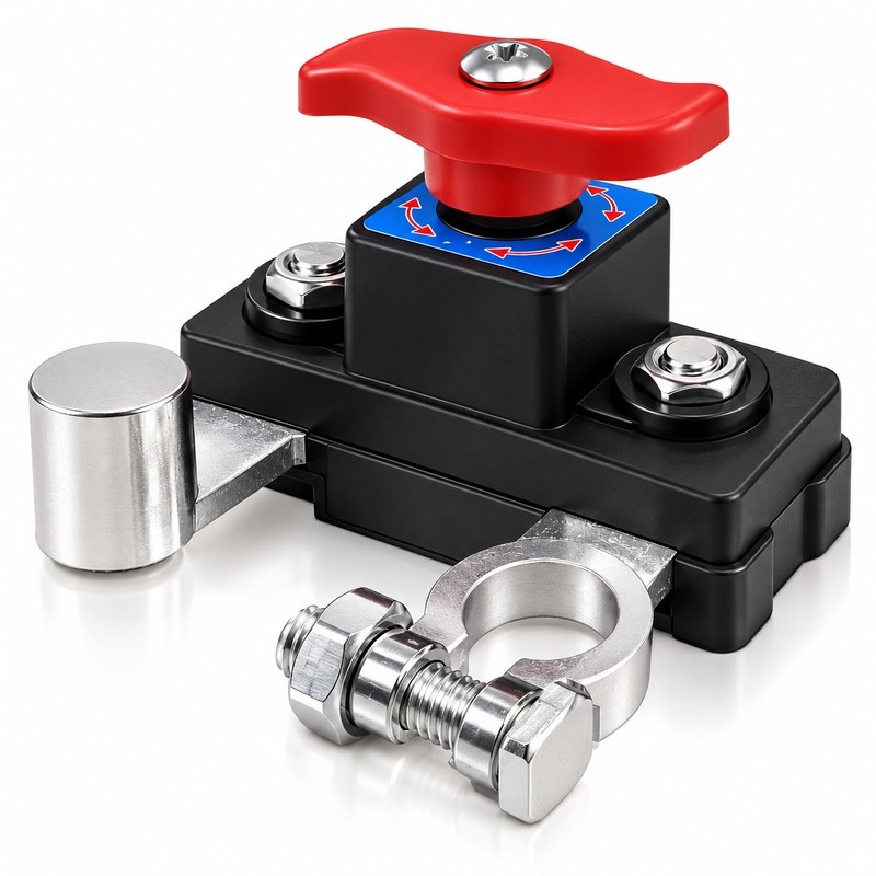 Car Battery Disconnect Switch for Vehicle Storage – Rotating Battery