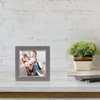 Lawrence Frames Grey Metal Photo Frame 4" x 4"