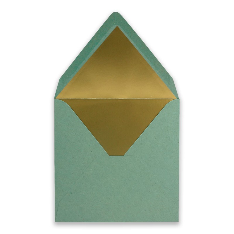 50 square envelopes - 15.5 x 15.5 cm, kraft paper