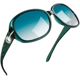 Joopin Oversized Transparent Green Sunglasses Trendy Large Gradient Green Shades for Women Sun Glasses UV400 Protection Sunnies