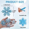 OIIKI 6pcs Large Snowflake Hair Clips for Women, 2,36in, Blue