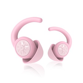 Ear Plugs for Sleeping Noise Cancelling 2 Pairs Noise Reduction Earplugs for Sleep Soft Silicone Hearing Protection Earplug for Snoring Work Construction Noise Sensitive PK-Pink