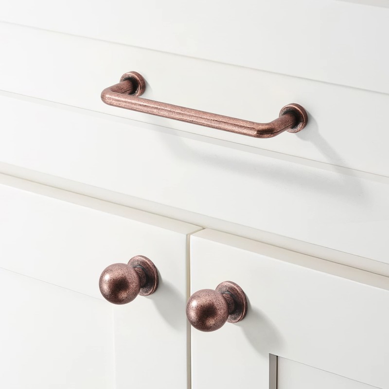 khtumeware 10 Pack 5 inch Hole Center Antique Copper Cabinet