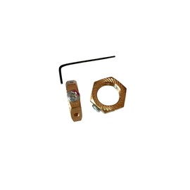 2 x 20mm Brass Earthing Locknut, 20mm Earth Nut M20 with 2mm Hex Key Wrench x1