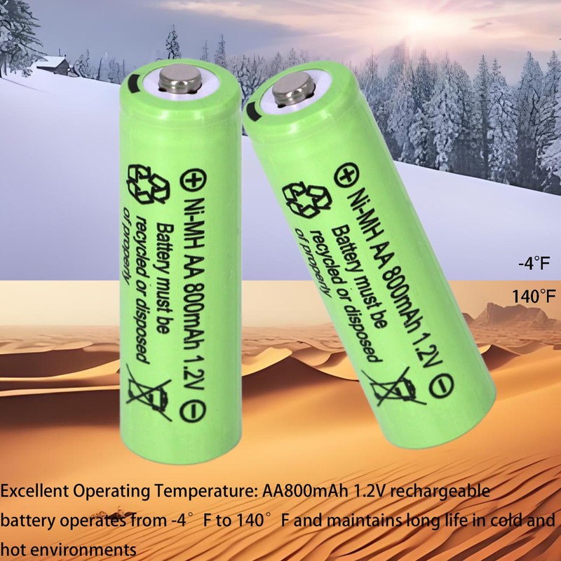 Yibatopow 16 Packs 1.2V Ni-MH Rechargeable AA Batteries 800mah,Double A