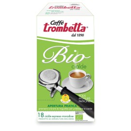 Caffè Trombetta ESE Coffee Pods, Italy Coffee, Rich Aroma and Velvety Flavour Organic - 1 Pack of 18 Coffee Pods