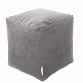 Majestic Home Goods Vintage Villa Indoor Bean Bag Ottoman Pouf Cube 17" L x 17" W x 17" H