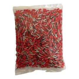 Ve1008 Punta Terminal Ferrul Rojo Calibre 18 Awg 1000 Pzas