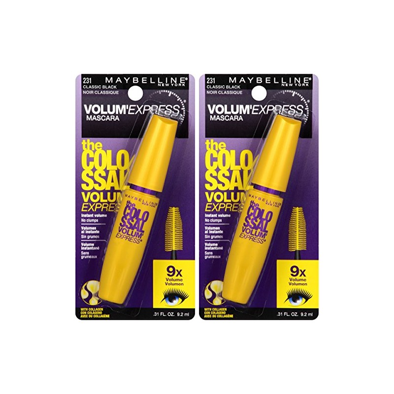 Maybelline Makeup Volum Express The Colossal - Máscara lavable, Negro
