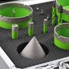 Diamond Hole Saw Kit, 16PCS Tile Hole Saw Kit 6/8/10/25/35/50/65/100+20mm