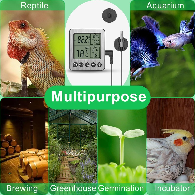 Refrigerator Thermometer Digital Freezer Thermometer Fridge Thermometer with Extra Sensor