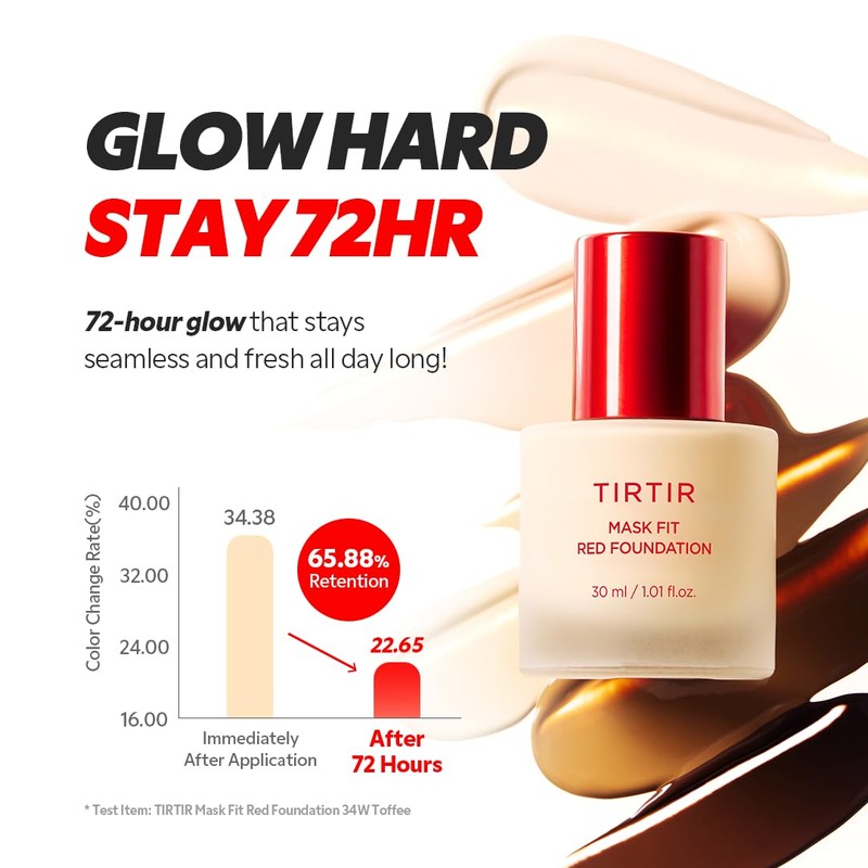 TIRTIR Mask Fit Red FoundationㅣLong Lasting Flawless Coverage, Energy Essence,