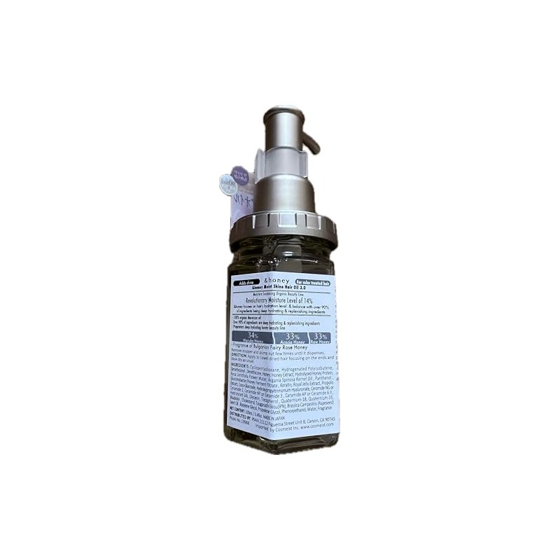 Generic & Honey Moist Shine Hair Oil 3.0 100ml, Gold