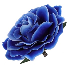 Mipcase 1 Big Fake Rose Hairpin Clip Brooch Pin for Women Party Accessory (sky)