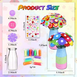 CZAYEFNH DIY Craft Set for Small Explorers from 4 Years: Pack of 2 Djeco Flowers Craft Small Explorer Set, Weaving Frame Set and Lantern Craft Set - Creative Craft Sets for Little Explorers