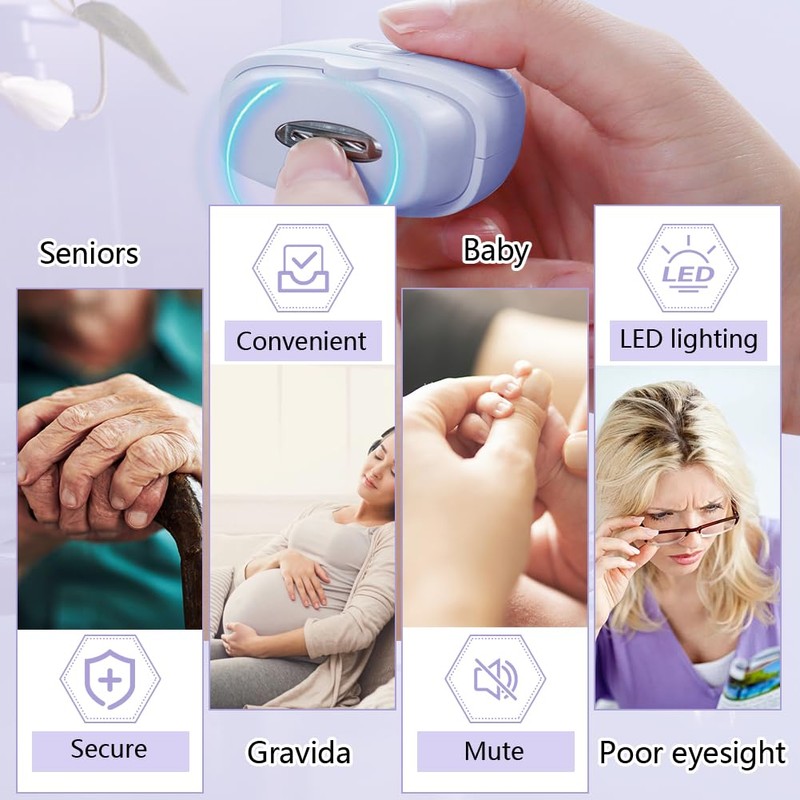 Electric Nail Clipper, Electric Nail Trimmer with Nail Clip Storage
