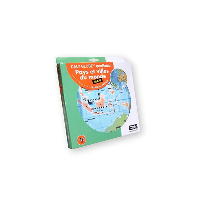 Caly Maxi Inflatable Globe, Countries and Cities of the World,