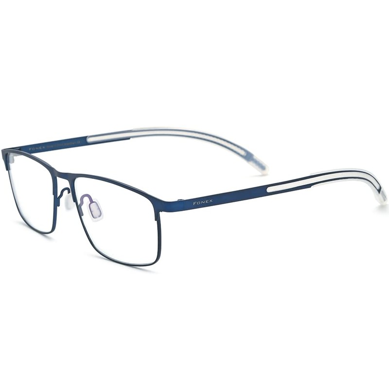 FONEX Titanium Glasses Frame,Men Square Myopia Optical Eyeglass Frame 8521