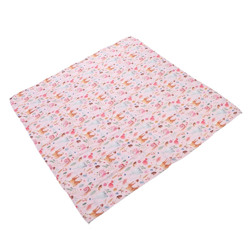 Baby Swaddle Blanket Bamboo Fiber Cotton Cute Patterns Infant Bath