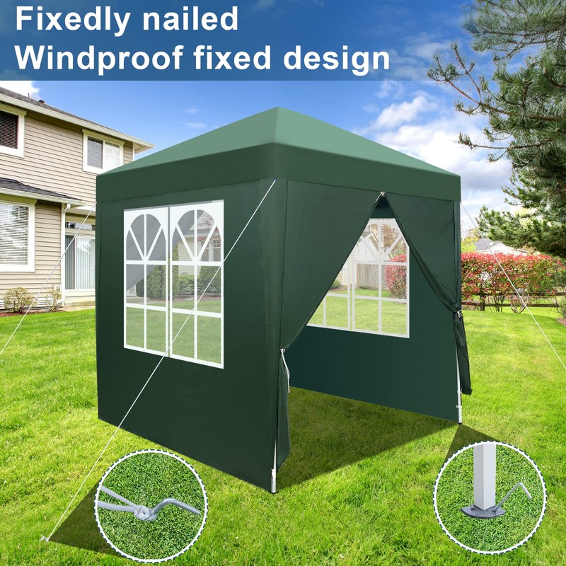 6.5x6.5 Pop Up Canopy with Sidewalls, Outdoor Small Canopy Tent