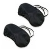 eBuyGB Pack of 2 Travel Eye Masks, Blindfold For Sleeping Relaxing Flights Travelling, Black