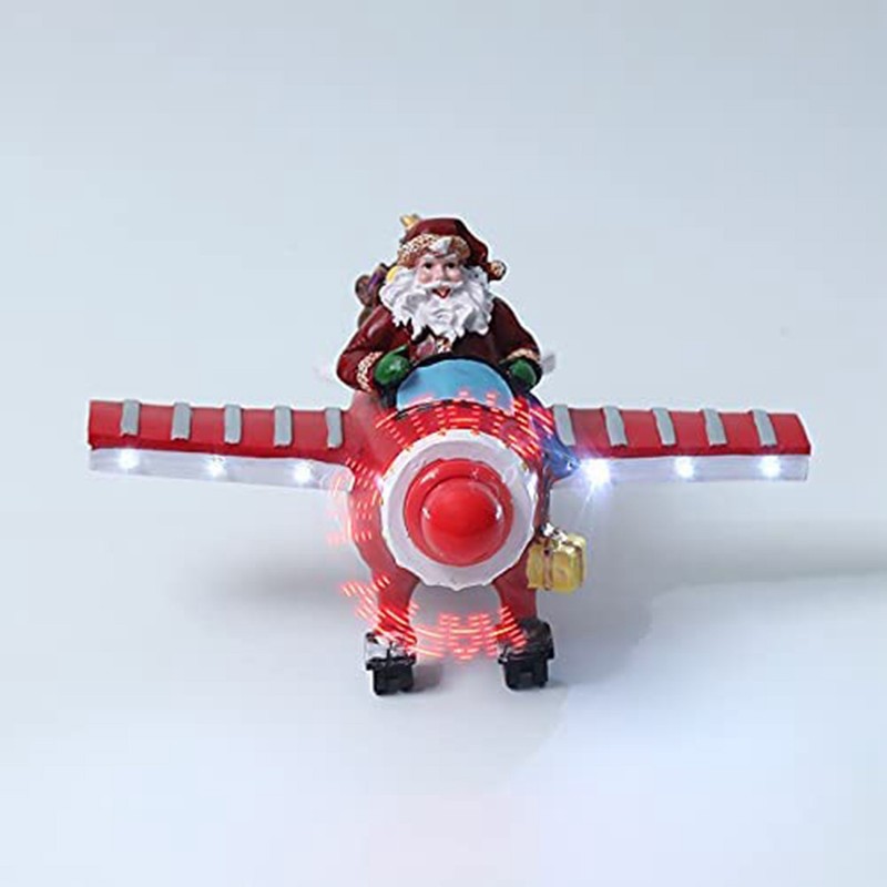 Santa Claus LED Light Plane Creative Display Christmas Gift