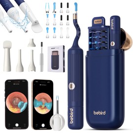 Ear Wax Removal Tool Camera with Wireless WiFi,Ear Wax Removal Tool with Flexible Visual 1080P Earscope,Ear Cleaner with Painless Tweezers/Spade/Spoon/Pick,Ear Wax Removal Kit for Family