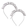Happy Spring Birthday Headband Set of 2 (Silver)