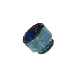 Armerah Anti Spit Back 810 Drip Tip eCig Mouthpiece Short/Extra-Wide Epoxy Resin Single Blue