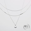 R.Universe 925 Sterling Silver Three Chain CHOKER Stacking Necklace Set,