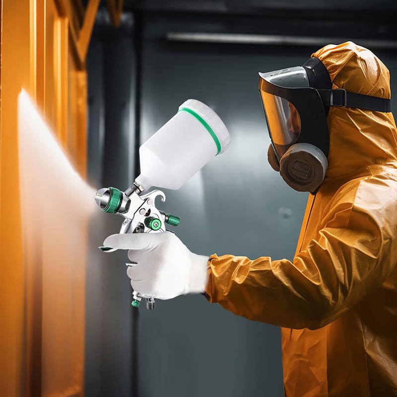 ENDOZER Professional HVLP Spray Gun Set Gravity Feed Air Spray