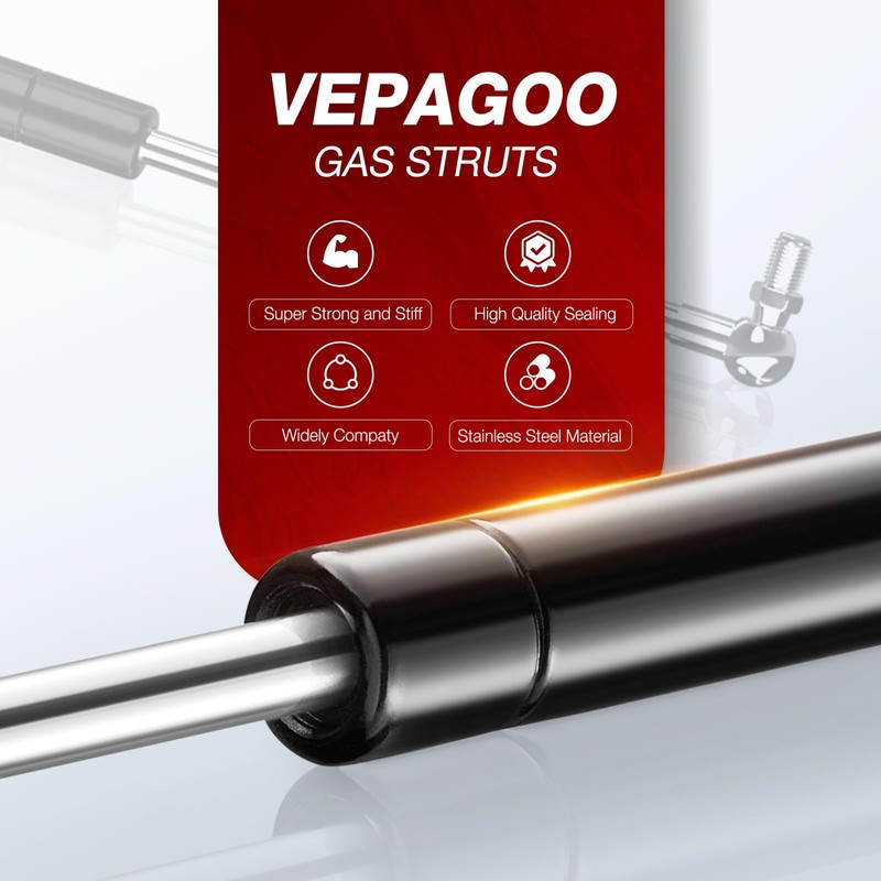 Vepagoo 580MM 890N/200lb Gas Struts Universal adjustable 23inch Lift Support