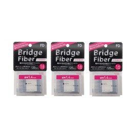 FD Bridge Soft Fiber Ptosis Prevention Tape Soft Type, Transparent 0.06 inch (1.4 mm) Wide, 120 Pack x 3 Pack