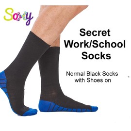 Soxy Boys Days of the Week Socks - 7 Pack - Cotton Rich Colour Sole, Heel & Toe Socks - Black-Multi Colour - UK Shoe Size 4-6
