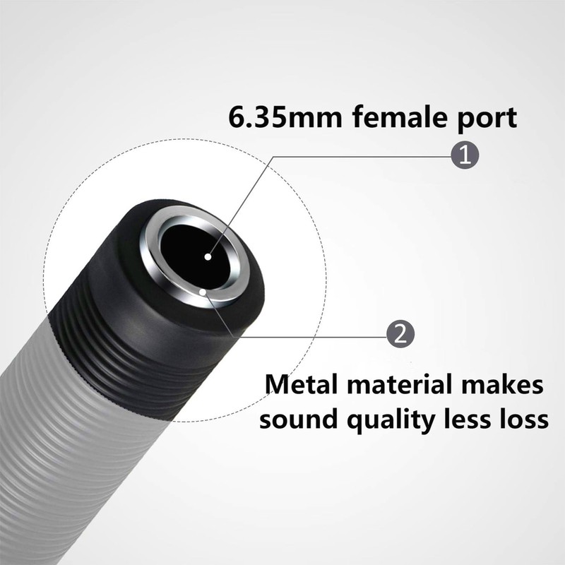SHANFEILU 1/4 Inch TRS TS Coupler 6.35mm Female to Female
