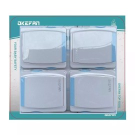 OKEFAn Sliding Glass Door Child Lock OKEFAN 4 Pack Baby Safety Slide Window Locks Blue