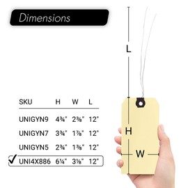 INNOVART Shipping Tags Double Wired 6 1/4" x 3 1/8", Manila Wire Tags with Reinforced Eyelet, Manila Tags Case of 100