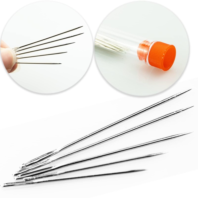 Sewing Needles Large Eye Sharp Point, 25pcs Large Eye Stitching