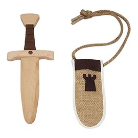 Wooden Dagger with Canvas Bag | Medieval Sword Toy | For Knights & Vikings Role Play